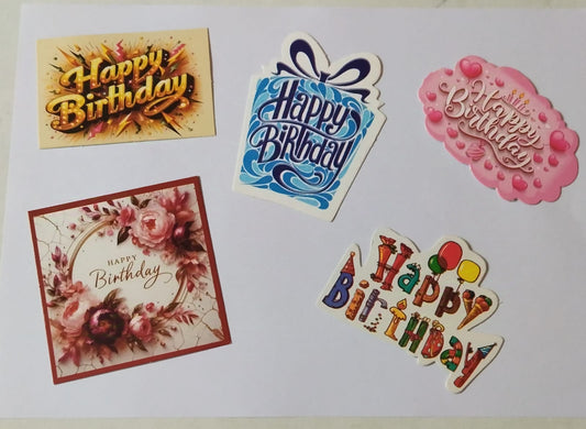 GT 449 Happy Birthday Tags ( Pack Of 100 Pcs) - Geeta Trading Company