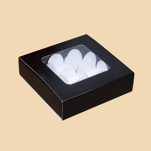9 Cavity Black Chocolate Box