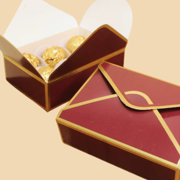 6 Cavity Envelope Chocolate Box