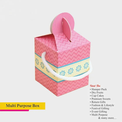 Multi Purpose Boxes Pink Print